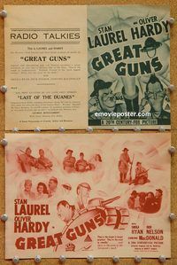 k422 GREAT GUNS Aust movie herald '41 Laurel & Hardy!