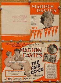 k317 FAIR CO-ED movie herald '27 Marion Davies, Brown