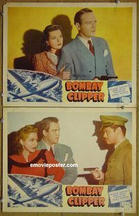 k169 BOMBAY CLIPPER 2 movie lobby cards R49 Turhan Bey, Maria Montez