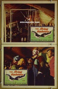 k177 FLYING FONTAINES 2 movie lobby cards '59 Michael Callan