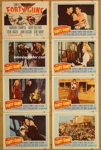 k274 FORTY GUNS 8 movie lobby cards '57 Sam Fuller, Barbara Stanwyck