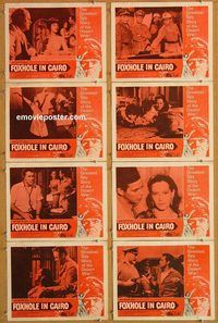 k284 FOXHOLE IN CAIRO 8 movie lobby cards '61 James Robertston Justice