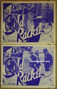 k181 GOLD RACKET 2 movie lobby cards R40s Conrad Nagel, Eleanor Hunt