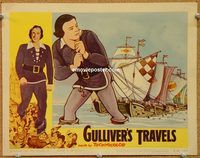 k082 GULLIVER'S TRAVELS movie lobby card #3 R57 Fleischer cartoon!