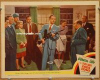 k147 THIN MAN GOES HOME movie lobby card #6 '44 Powell w/machine gun!