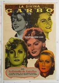 p115 GARBO linen Argentinean '63 five wonderful different images of The Divine Garbo!