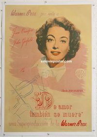 p116 HUMORESQUE linen Argentinean movie poster '46 Joan Crawford