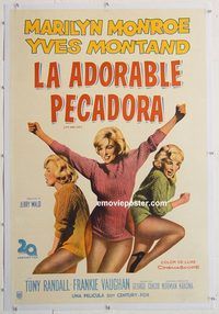 p118 LET'S MAKE LOVE linen Argentinean movie poster '60 Marilyn Monroe