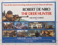 p259 DEER HUNTER linen British quad movie poster '78 De Niro, Walken