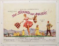 p265 SOUND OF MUSIC linen British quad movie poster '65 Julie Andrews