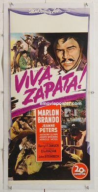 p238 VIVA ZAPATA linen Italian locandina movie poster '52 Brando