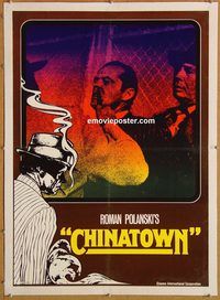 p286 CHINATOWN linen German movie poster '74 Jack Nicholson, Polanski