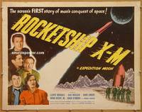 p297 ROCKETSHIP X-M half-sheet movie poster '50 Lloyd Bridges, sci-fi!