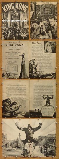 p054 KING KONG English movie program '33 lots of cool art!