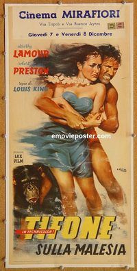 p237 TYPHOON linen Italian locandina movie poster '49 Dorothy Lamour