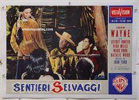 p227 SEARCHERS linen Italian photobusta movie poster '56 John Wayne