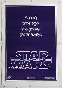 p560 STAR WARS linen style B teaser 1sh movie poster '77 George Lucas