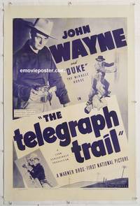 p576 TELEGRAPH TRAIL linen one-sheet movie poster R39 John Wayne