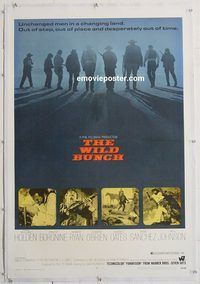 p621 WILD BUNCH linen one-sheet movie poster '69 Sam Peckinpah classic!