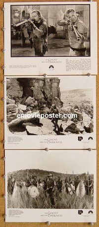 t921 GHOST & THE DARKNESS 8 8x10 movie stills '96 Kilmer, Douglas