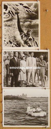 u606 GODZILLA VS MOTHRA 3 8x10 movie stills '64 Toho, sci-fi!