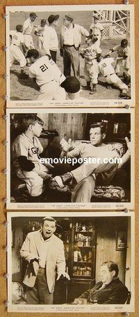 u609 GREAT AMERICAN PASTIME 3 8x10 movie stills '56 baseball!