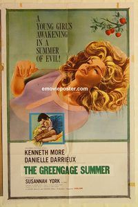 a720 GREENGAGE SUMMER one-sheet movie poster '61 Susannah York, More