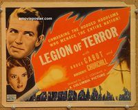 a307 LEGION OF TERROR title lobby card '36 Bruce Cabot, Churchill