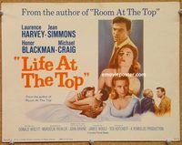 a308 LIFE AT THE TOP title lobby card '66 Laurence Harvey, Simmons