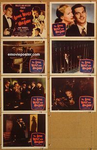 b231 LONE WOLF & HIS LADY 7 movie lobby cards '49 Ron Randell, noir!