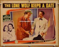 a501 LONE WOLF KEEPS A DATE movie lobby card '41 Warren William