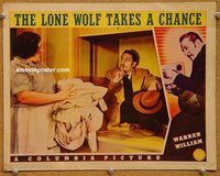 a503 LONE WOLF TAKES A CHANCE movie lobby card '41 Warren William