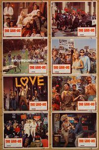 b076 LOVE-INS 8 movie lobby cards '67 hippies & diggers, sex & drugs!