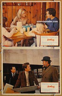 b419 LOVING 2 movie lobby cards '70 George Segal, Eva Marie Saint