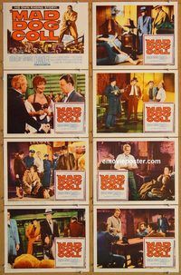 b080 MAD DOG COLL 8 movie lobby cards '61 John Chandler, Doubleday