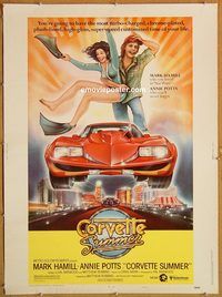 d564 CORVETTE SUMMER 30x40 movie poster '78 Mark Hamill, Potts