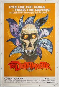 d330 DEATHMASTER 40x60 movie poster '72 AIP, wild horror image!