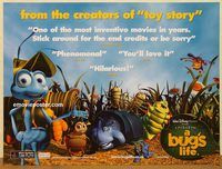 d369 BUG'S LIFE DS British quad movie poster '98 Walt Disney, Pixar!