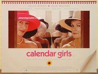 d373 CALENDAR GIRLS DS British quad movie poster '03 Mirren, Walters