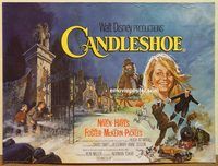 d374 CANDLESHOE British quad movie poster '77 Disney, Jodie Foster