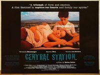 d378 CENTRAL STATION DS British quad movie poster '98 Walter Salles