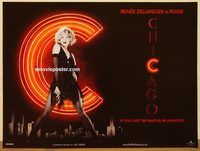 d379 CHICAGO DS British quad movie poster '02 Renee Zellweger