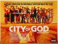 d382 CITY OF GOD British quad movie poster '03 Cidade de Deus