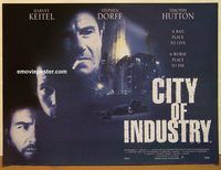 d383 CITY OF INDUSTRY DS British quad movie poster '97 Harvey Keitel