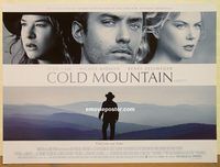 d386 COLD MOUNTAIN DS British quad movie poster '03 Jude Law, Kidman