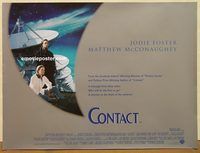 d388 CONTACT British quad movie poster '97 Jodie Foster, sci-fi