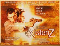 d403 EXISTENZ British quad movie poster '99 David Cronenberg