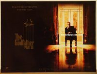 d415 GODFATHER 3 teaser British quad movie poster '90 Al Pacino, Keaton