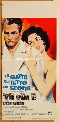 d216 CAT ON A HOT TIN ROOF Italian locandina movie poster R66 Taylor