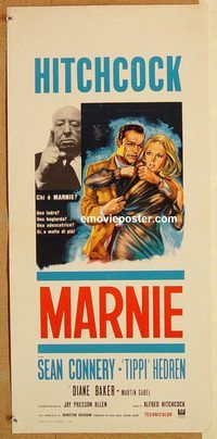 d240 MARNIE Italian locandina R70s Sean Connery & Tippi Hedren, Hitchcock sex mystery!